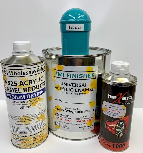 Turquoise Gallon Kit Single Stage ACRYLIC ENAMEL Car Auto Paint Kit eBay