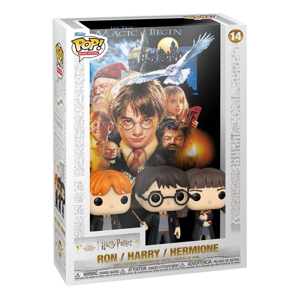 Harry Potter Funko POP! Movie Poster & Figure Sorcerer's Stone 9 cm Hermione Ron