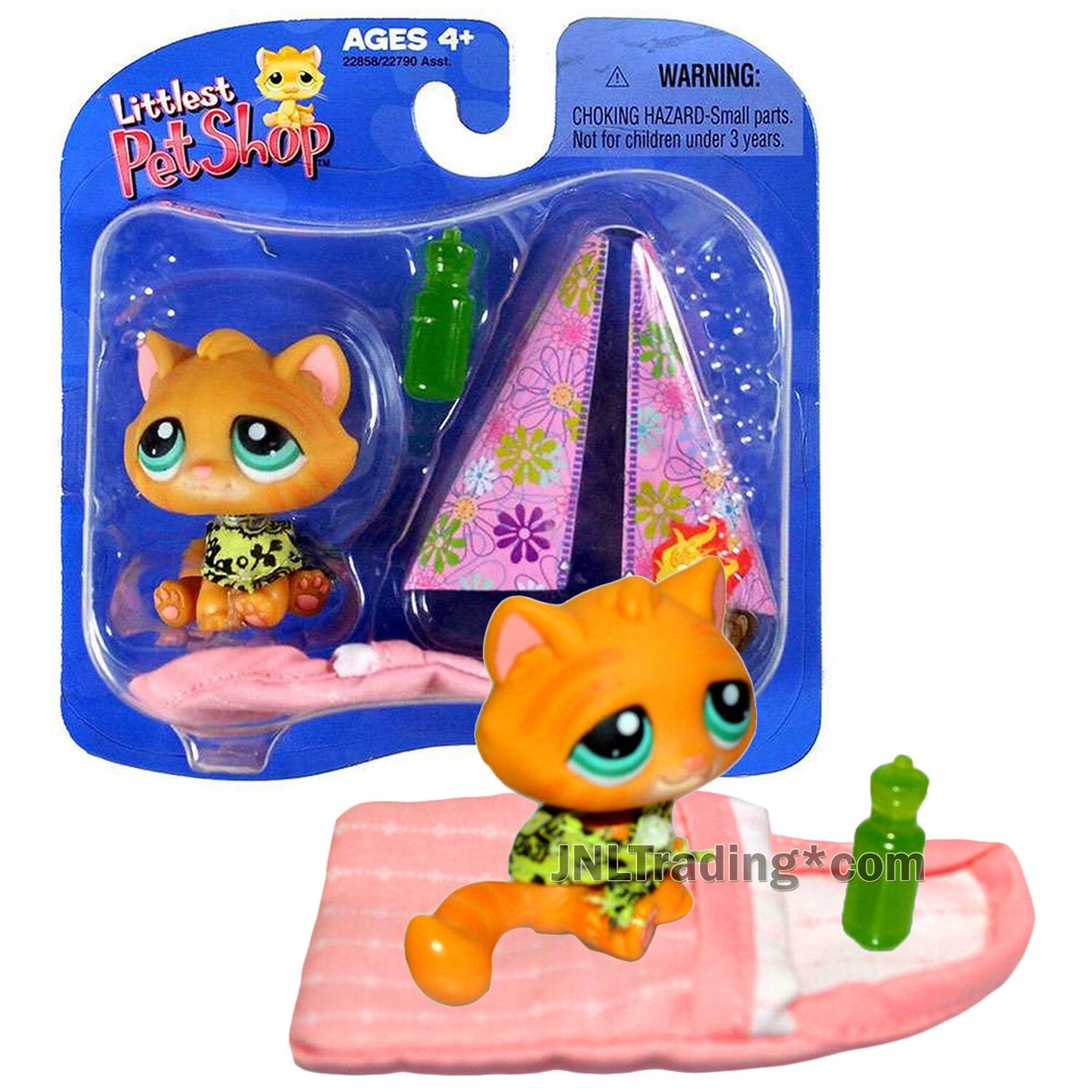 Year 2006 Littlest Pet Shop LPS Single Pack - Tabby Cat with