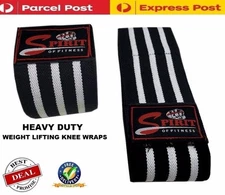Spirit WEIGHT LIFTING POWER LIFTING/BODYBUILDING GYM HEAVY DUTY KNEE WRAPS STRAP