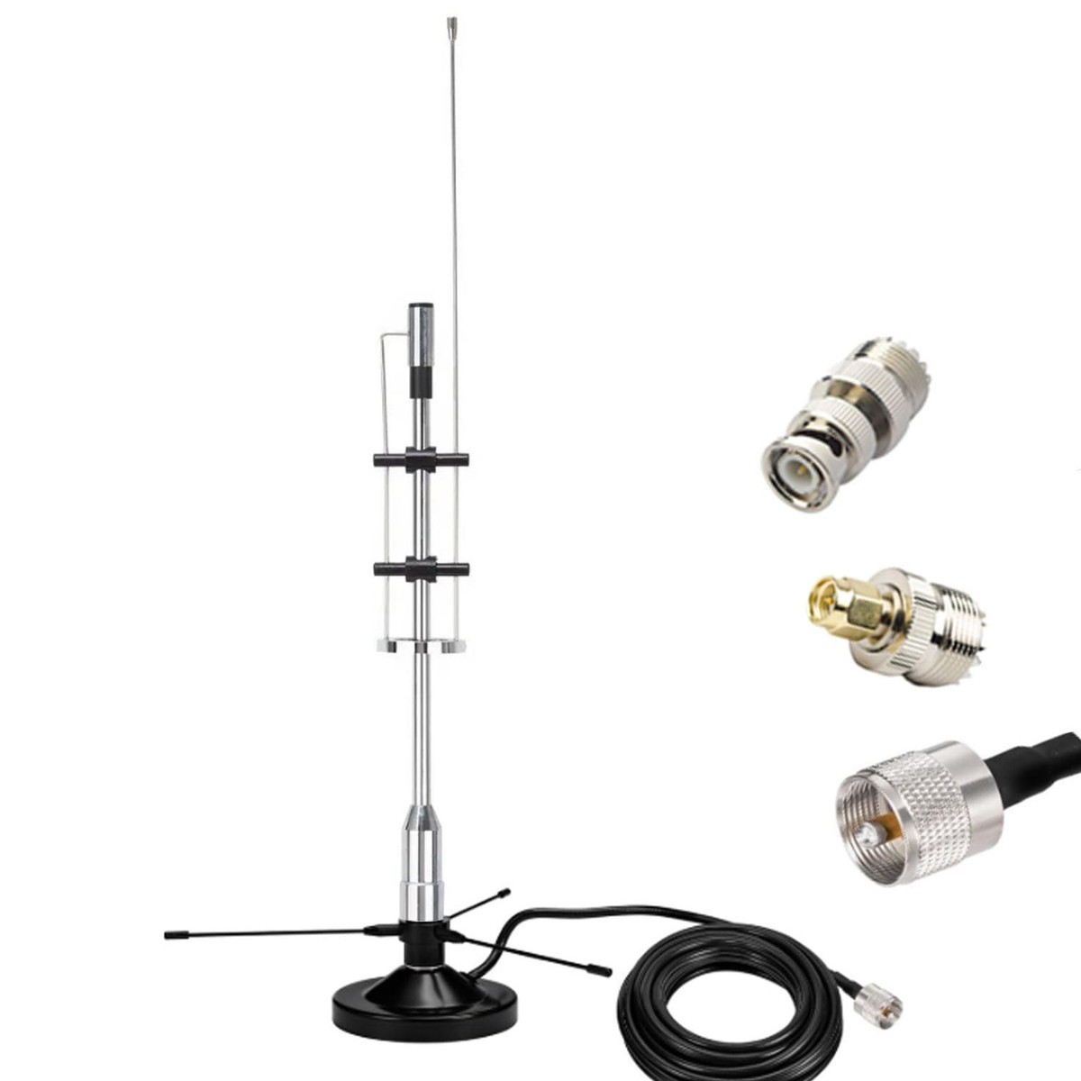 2m 70cm GMRS Antenna, Outdoor Indoor Desktop Police Scanner