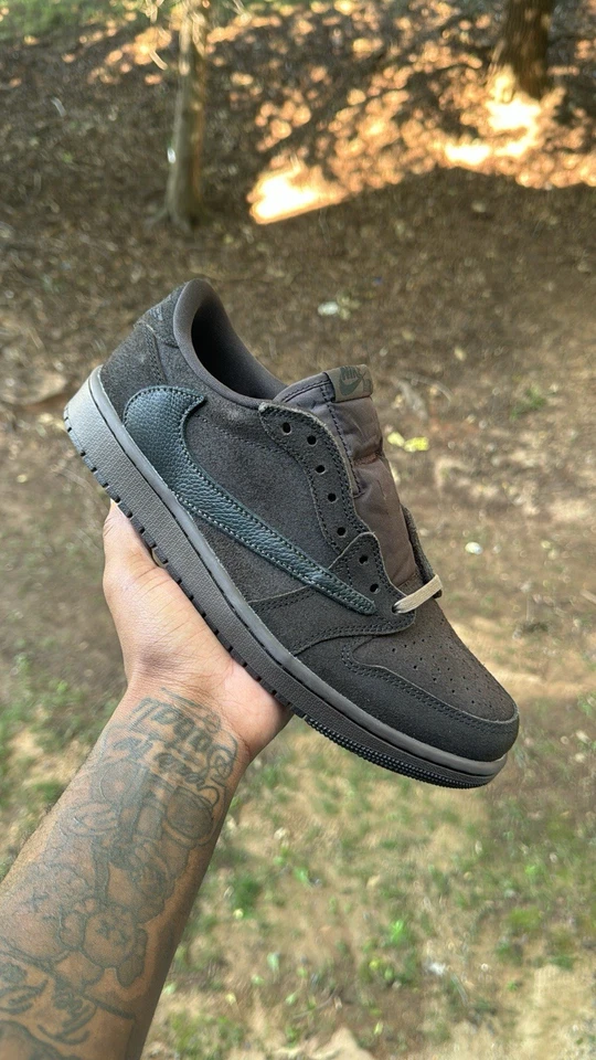 Travis Scott x Air Jordan 1 Retro OG SP Bajo Terciopelo Marrón Talla 10 DM7866-202 Foto 2 de 4