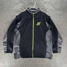 Snap On Tools Jacket Men 2XL XXL Black Gray Overdrive Choko Full Zip Green Logo