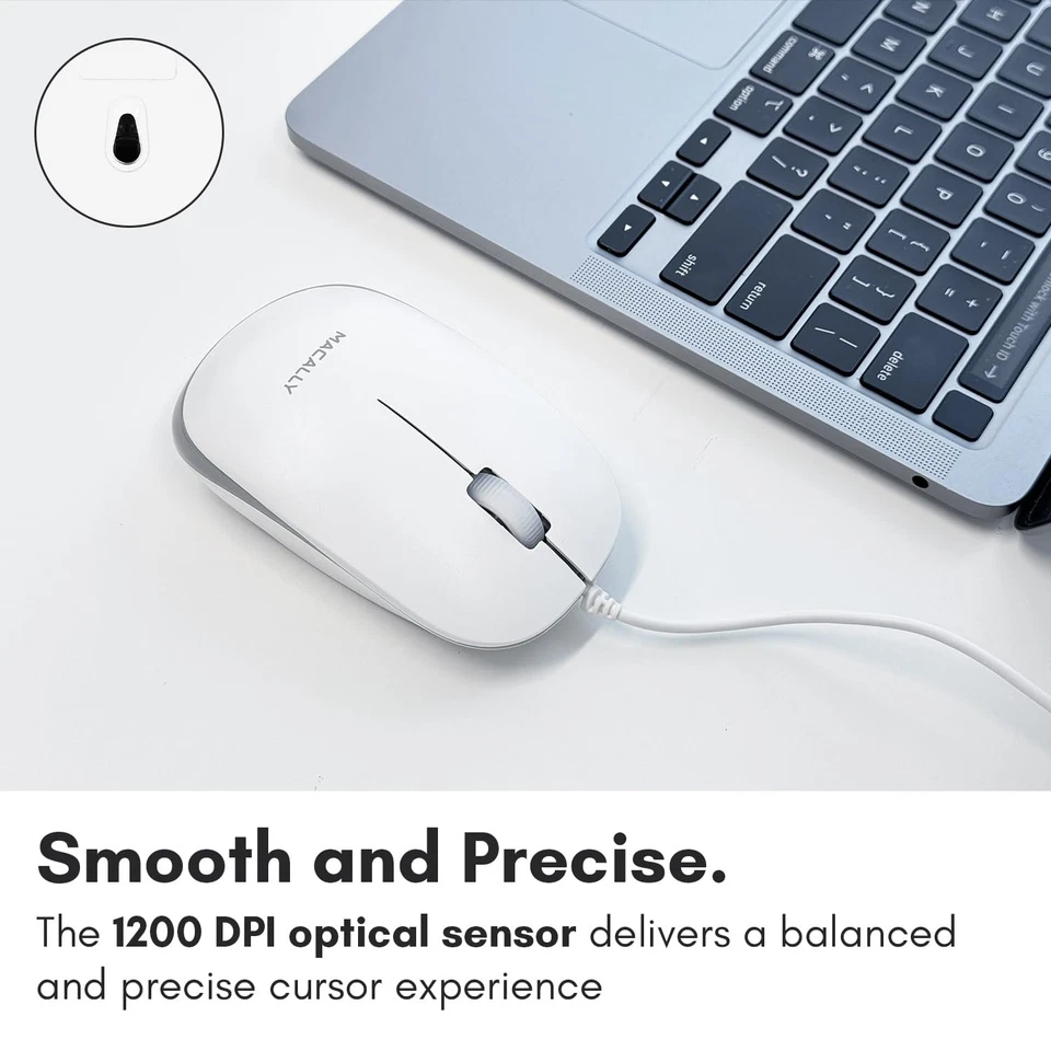 USB Wired Mouse for Mac and Windows - Plug and Play 3 Button Corded Computer ... - Image 4 of 4