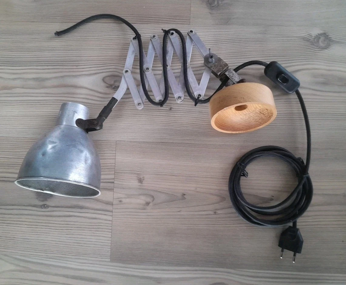 ANCIENNE LAMPE COUR de Ferme émaillé Déco Applique Loft
