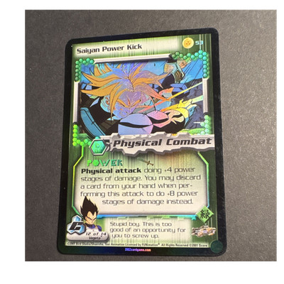 DBZ CCG Saiyan Power Kick Vegeta Foil Holo Karte 53/2001 Englisch TCG