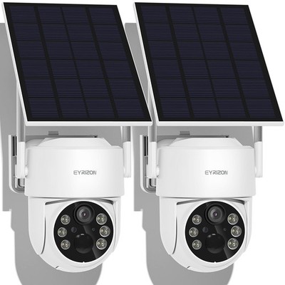 2 Pack 4MP Wireless Outdoor, 6 Spotlights and 2.5K HD Color Night Vision Sola...