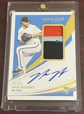 2021 Immaculate Collection Rookie Patch Auto /99 #156 Nick Neidert RPA Card