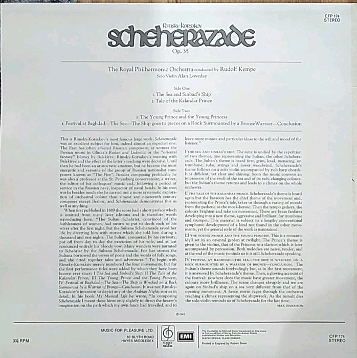 Rimsky Korsakov Scheherazade 12" Vinyl Record NM - Image 2 of 2