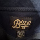 Christopher Newport University Cropped Blue 84 1/4 Zip Sweatshirt With Raw Hem — photo 2