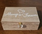 Mr & Mrs Wooden Wedding Ring Box - Always & Forever Ring Bearer Storage #639 — photo 5