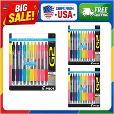 Pilot G2 Retractable Gel Pens Fine Point 0.7mm Assorted Color Pack of 30 Count