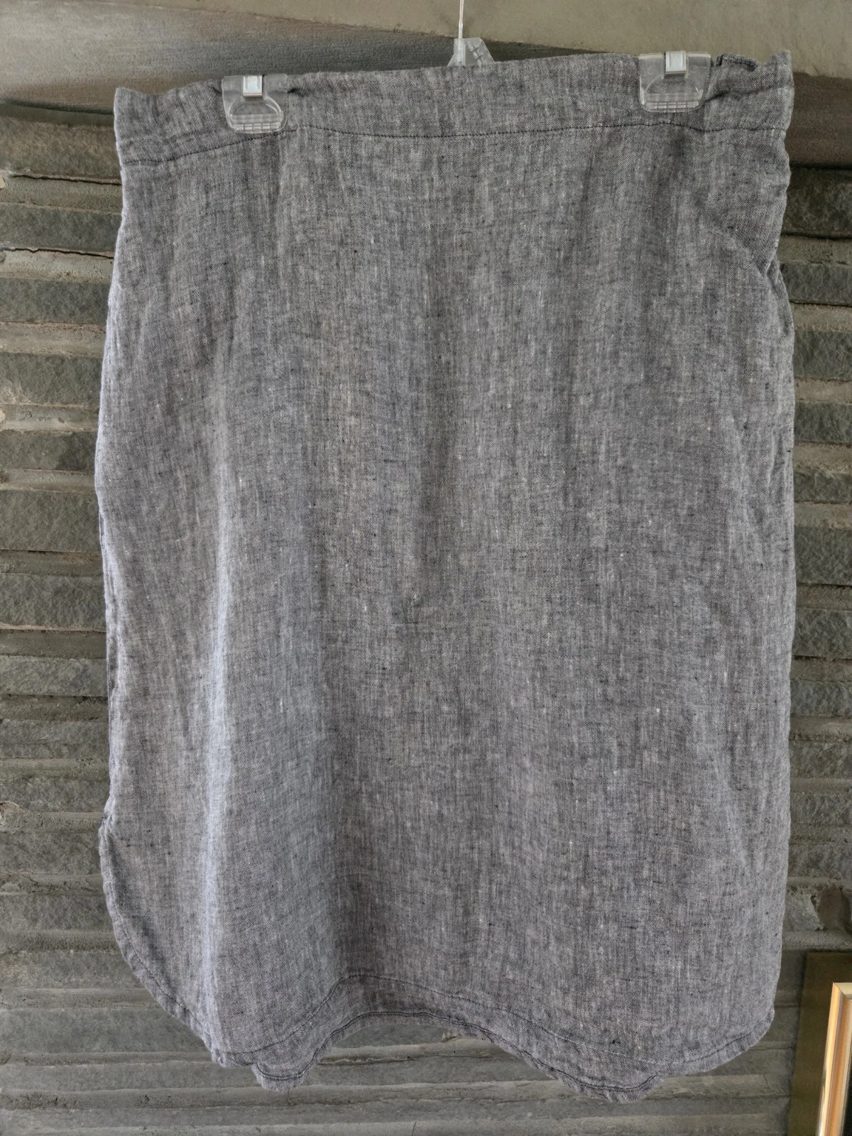 FLAX 100% Linen Skirt Elastic Waist Midi Heather Gray Size Medium Lagenlook
Opens in a new window or