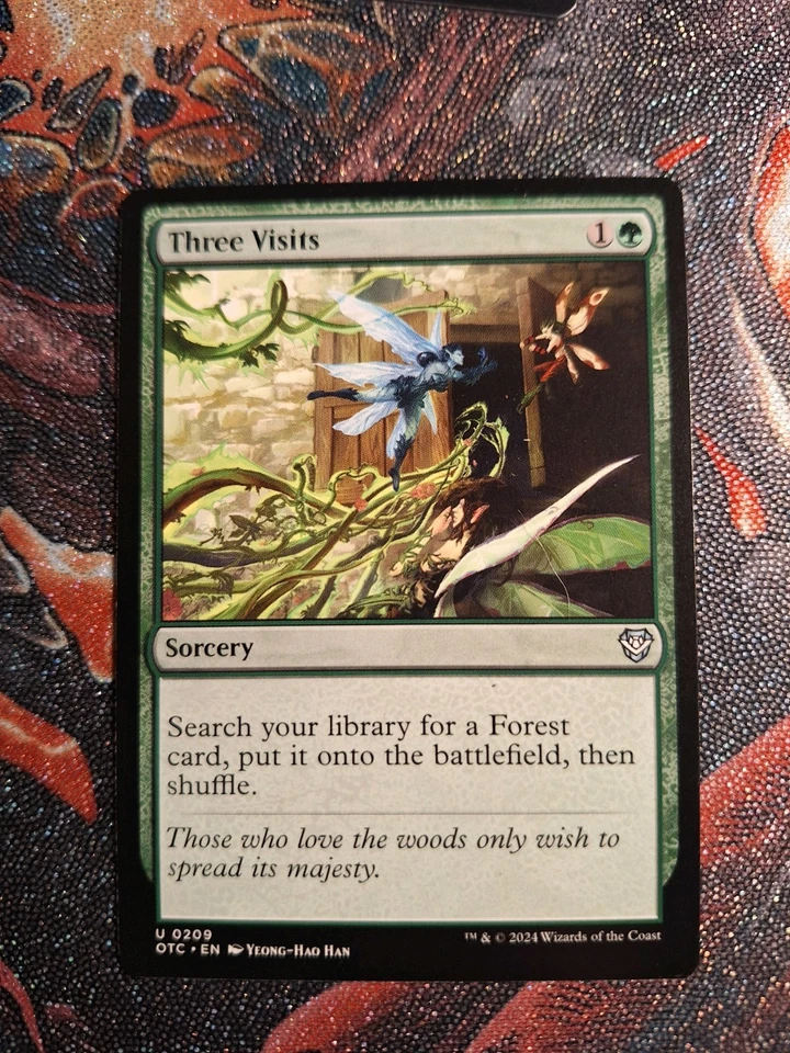 MTG Three Visits #0209 LP/NM Near Mint Outlaws of Thunder Junction Commander - Image 2 of 2