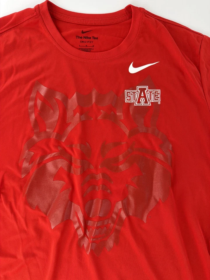 Nike Arkansas state Red Wolves Legend Short Sleeve T-Shirt New Size Large L Red - Image 2 of 4