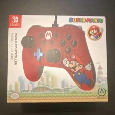 PowerA Super Mario Wired Controller Red 10ft Ergonomic Detachable USB for Switch