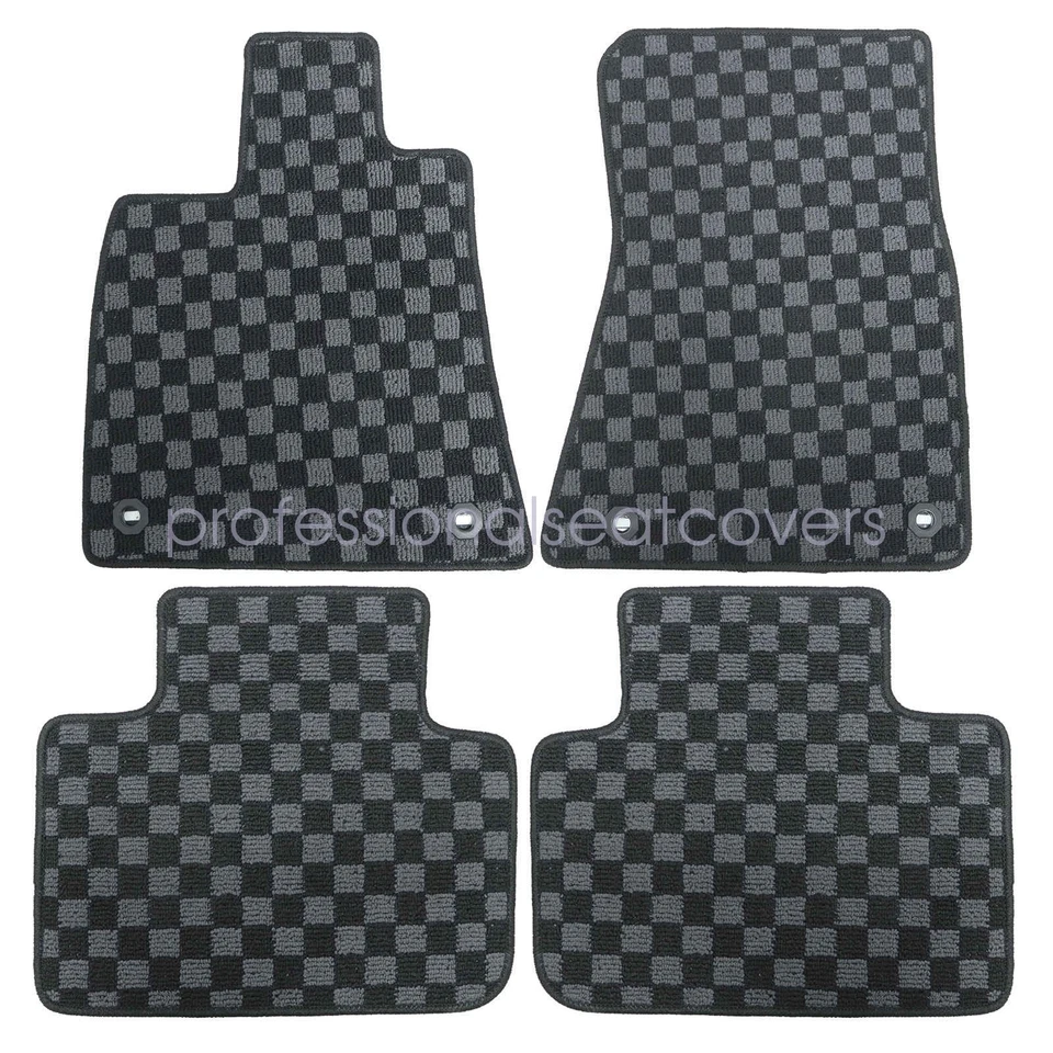 Alfombrillas con bandera a cuadros 4x para Lexus IS250 IS300 IS350 IS200t 2014-2020 Foto 4 de 4