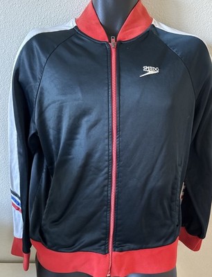 VTG.Speedo Jacket Men s Made In USA Track Warm Up Full Zip 70 s Two Pockets M