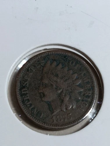 1875 Indian Head Cent 1C F Fine Details Corrosion Item F26D10