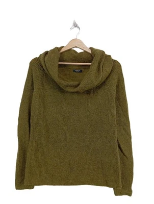 MASSIMO DUTTI Pull en maille fine Dames Pull T EU 38 kaki style décontracté - Photo 1/4