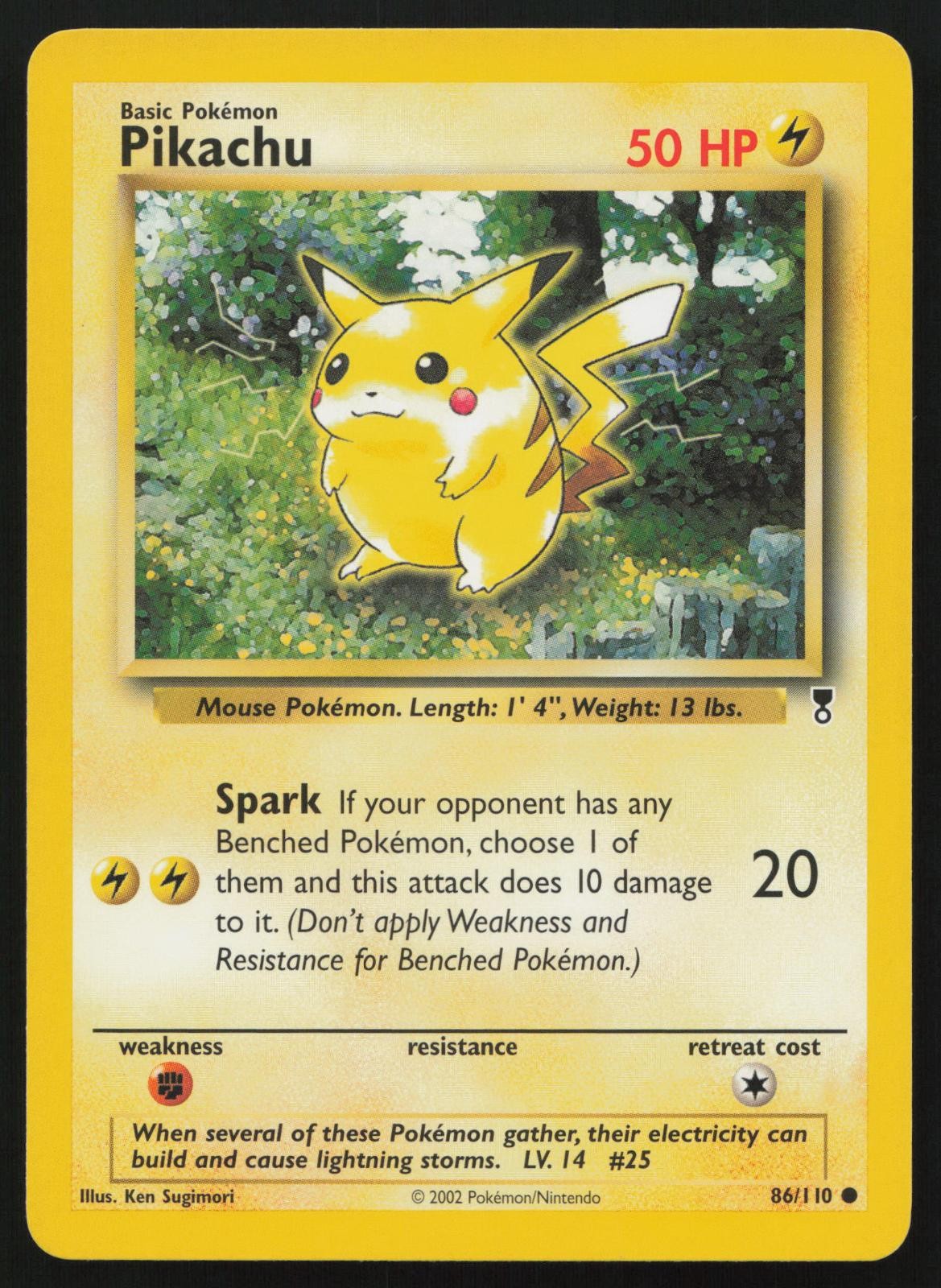 Pikachu 86/110 Common Legendary Collection Pokemon English LP