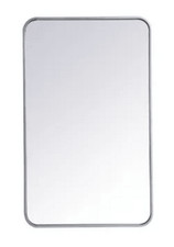 Elegant Lighting MR802236S Evermore 36" x 22" Framed Bathroom Wall Mirror Silver