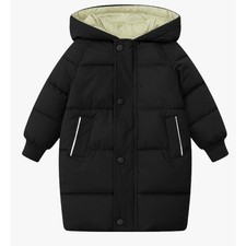 Puffer Jacket Hooded Winter Coats Water-Resistant , Size 7-8 130 