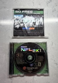 NFL 2K+ NFL 2K1 w/ Manuals Lot of 2 SEGA Dreamcast TESTED