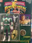 Vintage 1994 Bandai Auto Mighty Morphin Power Rangers Green Ranger Tommy Figure