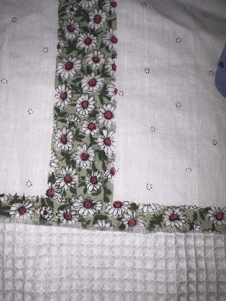 Vintage Sunbonnet Sue Fabric Applique Craft DIY 38x46 Country Floral - Image 3 of 4