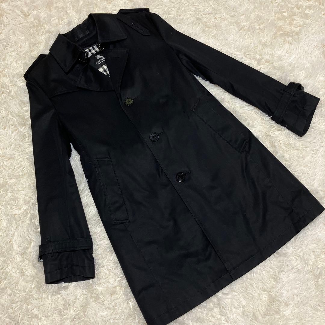 Burberry Black Label Trench Coat with Removable Liner Black Size M Vintage Men's thumbnail 2