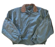VINTAGE TOWNE BY LONDON FOG BOMBER JACKET SIZE M GREEN