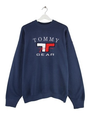 Tommy Hilfiger 90s Vintage Big Logo Sweater Blau XL Herren