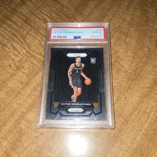 Panini Prizm 2023-24 Victor Wembanyama RC #136 Base PSA 10 Spurs