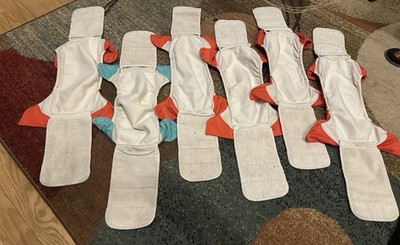 7 Pre-Owned Bum Genius Reusable Cloth Diapers All-in-One