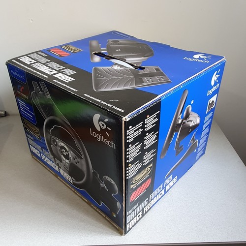 Logitech Driving Force Pro Force Feedback Wheel Racing PlayStation PS2 PS3 Sim - Picture 12 of 14