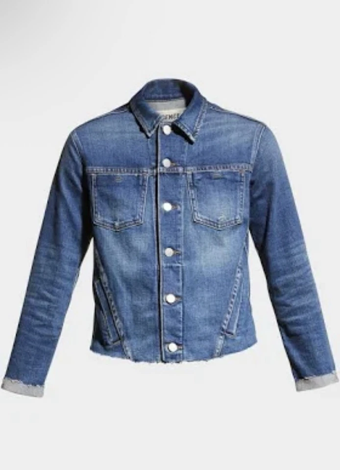 Chaqueta de Camionero L'agence Janelle Calce Ajustado Dobladillo Crudo Nueva Sin Etiquetas, M Foto 2 de 4