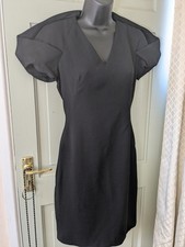 Alexander McQueen 2009 Angels & Demons Black Structured Cocktail Dress IT 40 NWT