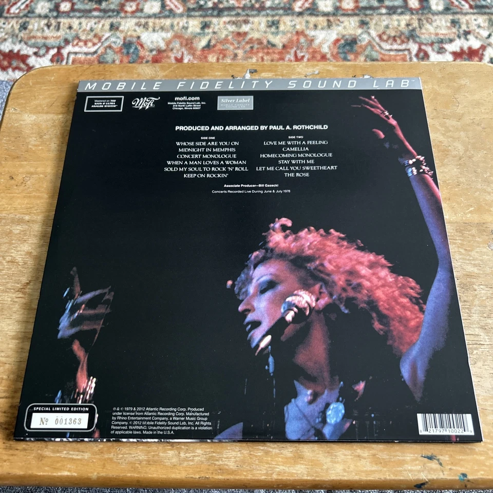 BETTE MIDLER MFSL RARE VINYL LP RECORD THE ROSE NUMBERED 1363 MASTERED 2012 - Image 2 of 4