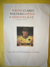 Wayne Clarke - Wolves Fc Signed Picture