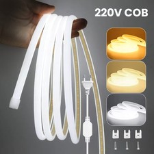 COB LED Streifen 230V Stripe Band Lichtschlauch Leiste 320LEDs/M Wasserdicht DHL