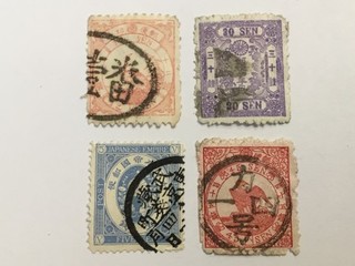 old stamps JAPAN x 4