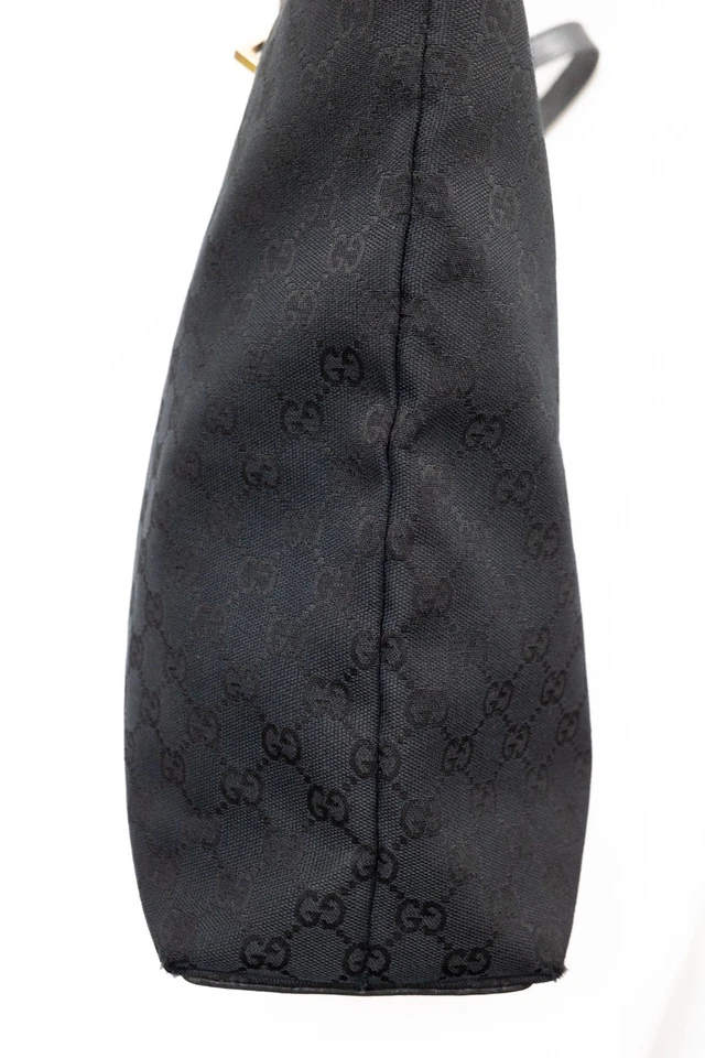 Bolso de Mano GUCCI GG de Lona Negro Auténtico de JAPÓN Foto 4 de 4