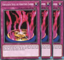 yugioh 3x Verfluchtes Siegel des verbotenen Zaubers OP08-DE025 COMMON DEUTSCH