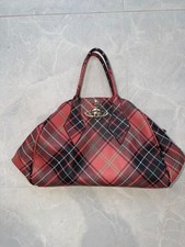 Vivienne Westwood Derby Yasmine Tartan Bag Red Orb Handbag Authentic FREE P&P