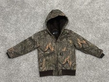 Carhartt OJ8579-B Camo Jacket Kid's Small 7-8 Hooded Full Zip Mossy Oak