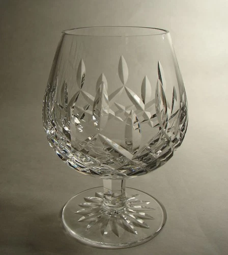 Vintage Waterford Cut Crystal Lismore Brandy Glass Snifter Ireland 5 1/4" signed