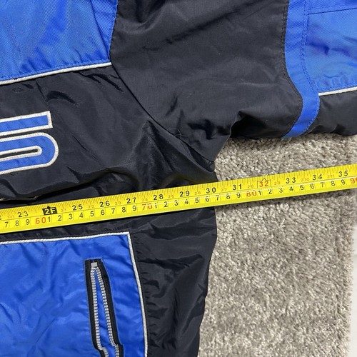 Vintage Polaris Snowmobile Racing Coat Jacket Pullover Blue Black Size XXL 2XL - Picture 12 of 13