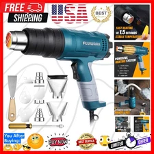 Heat Gun Kit 2000W with Dual-Temperature 5 Nozzles,Hot Air Gun 122ᵒF-1022ᵒF H...