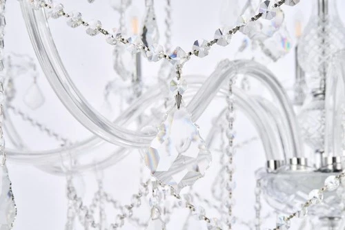 Elegant Lighting Verona 43" 25 Light Royal Crystal Chandelier in Chrome - Picture 4 of 6